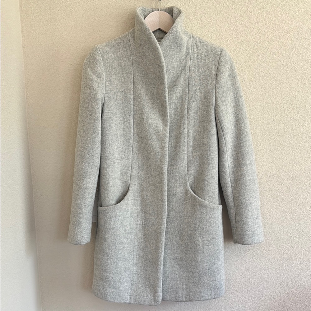 Wilfred Gray Cocoon Wool Cashmere Coat